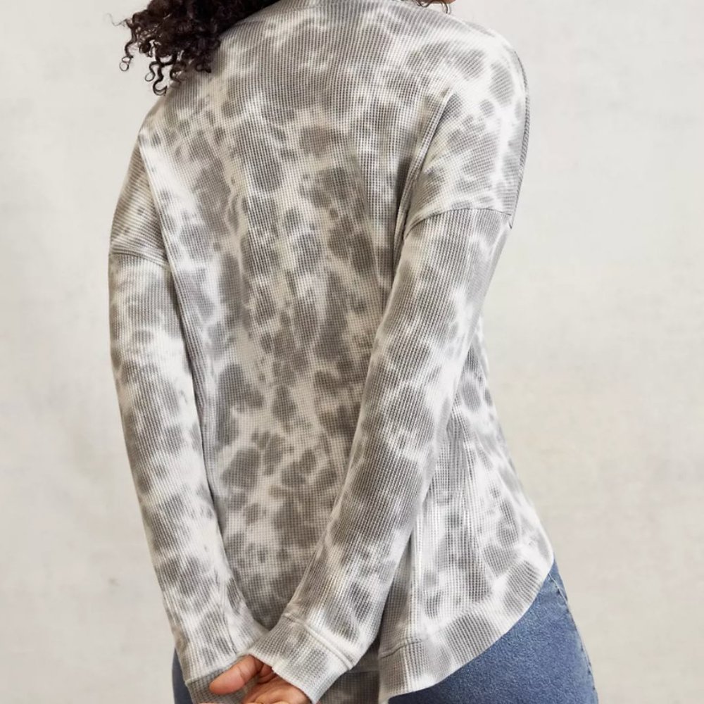 Anthropologie Tomasa Thermal Tie-Dye Pullover Top - Picture 2 of 6